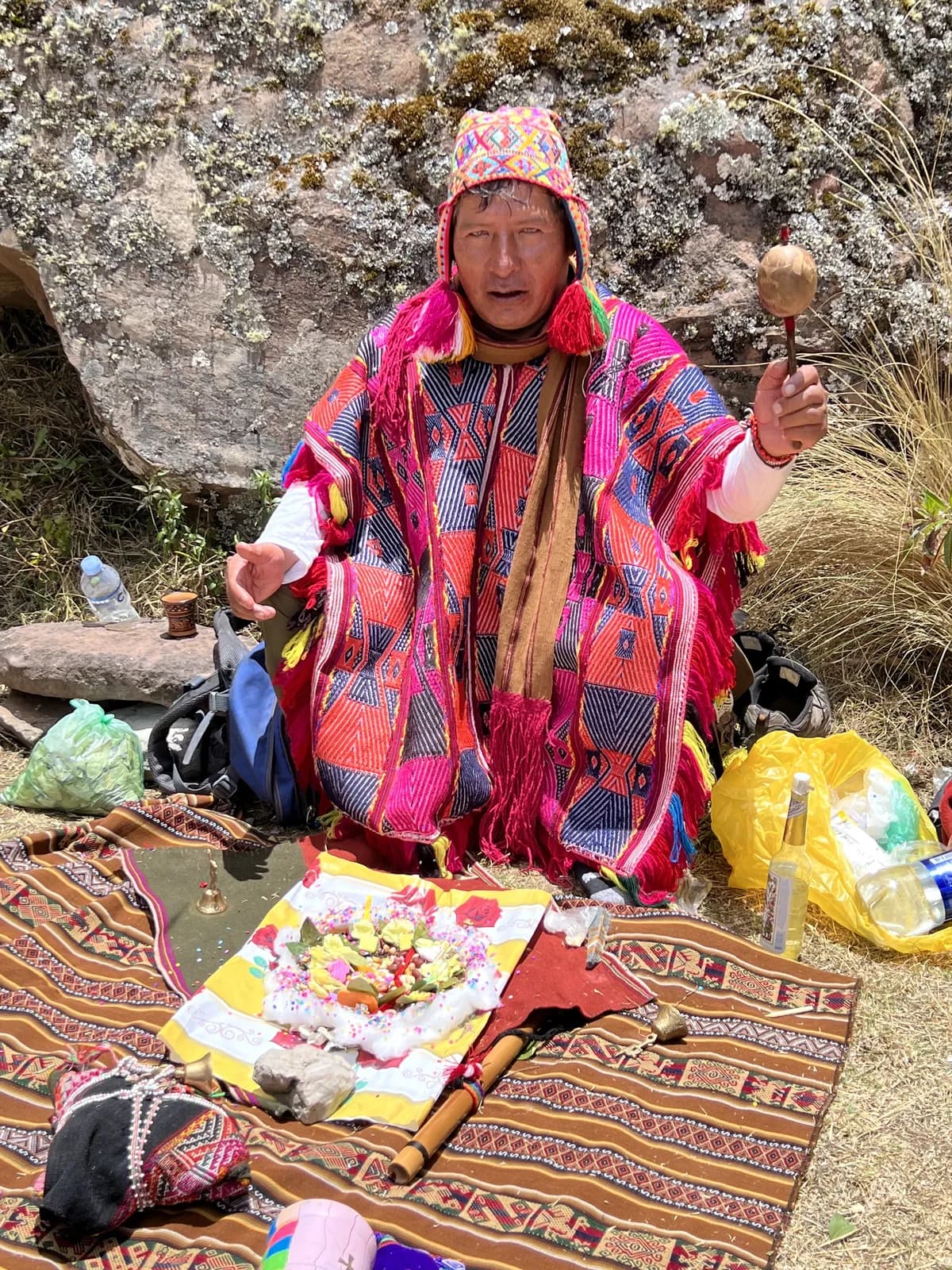 Traditional Andean ceremonial clothing