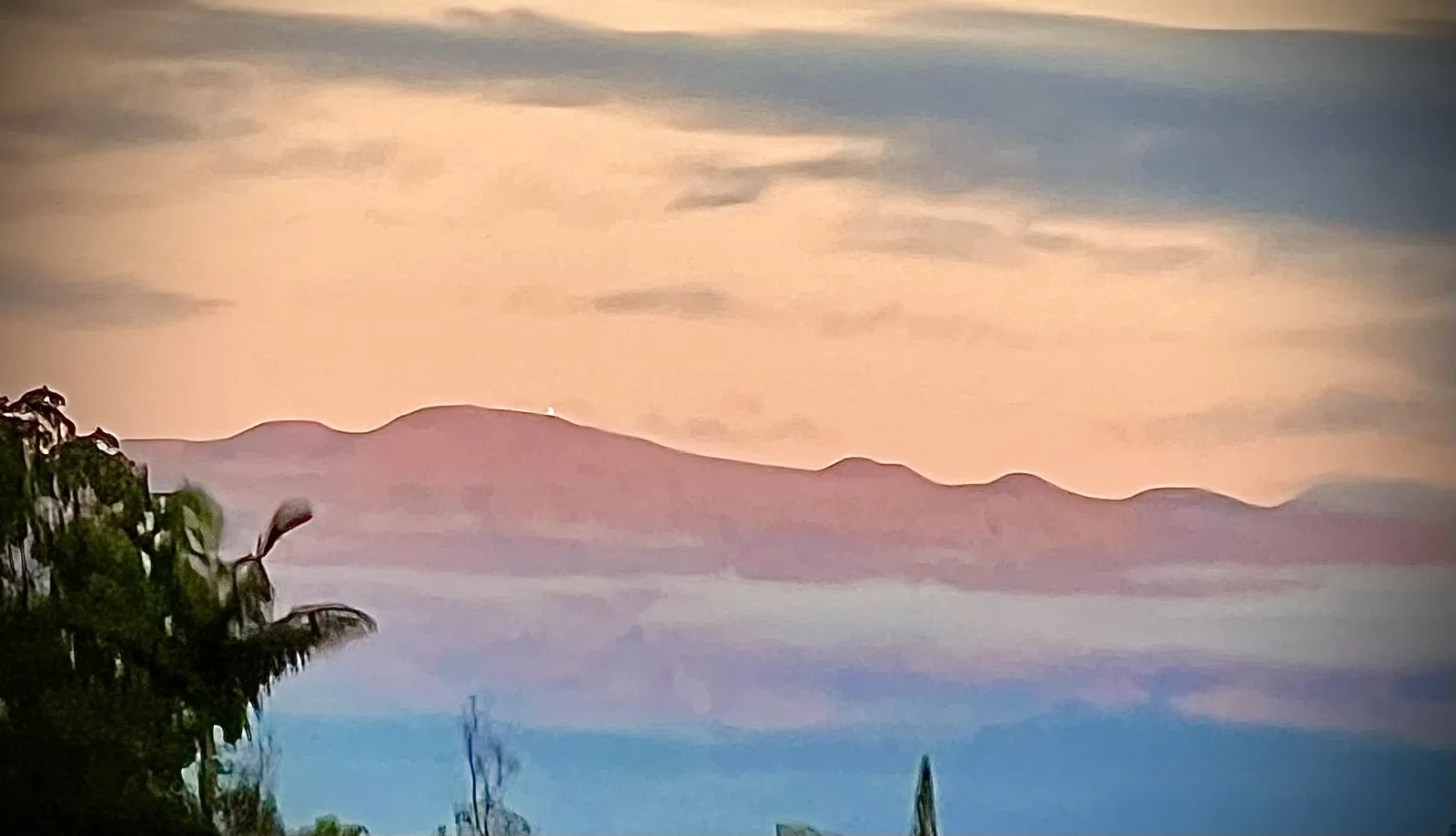 Lake and mountain horizon in Peru